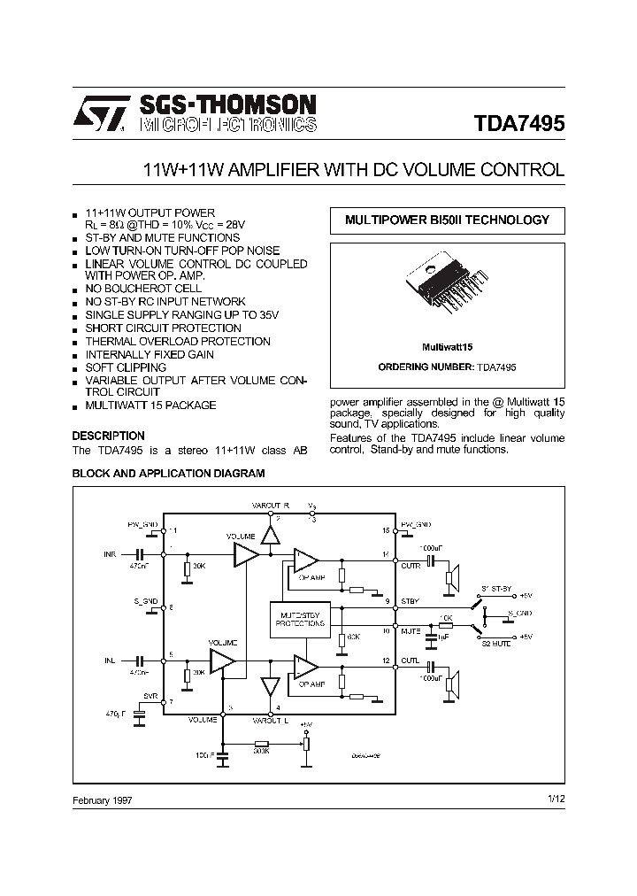 TDA7495_133590.PDF Datasheet