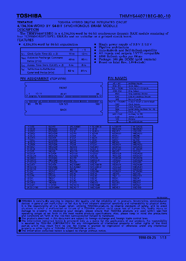 THMY644071BEG_264403.PDF Datasheet