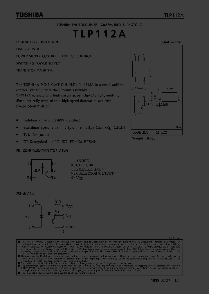 TLP112A_293722.PDF Datasheet