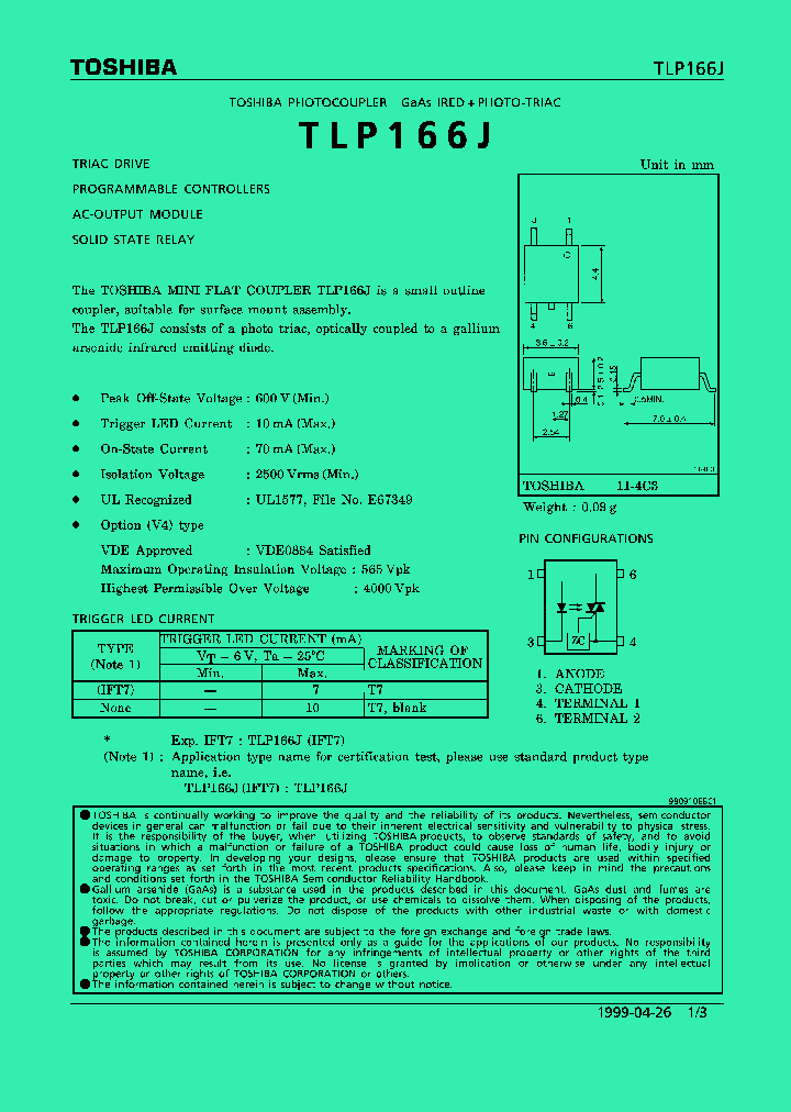 TLP166J_228370.PDF Datasheet