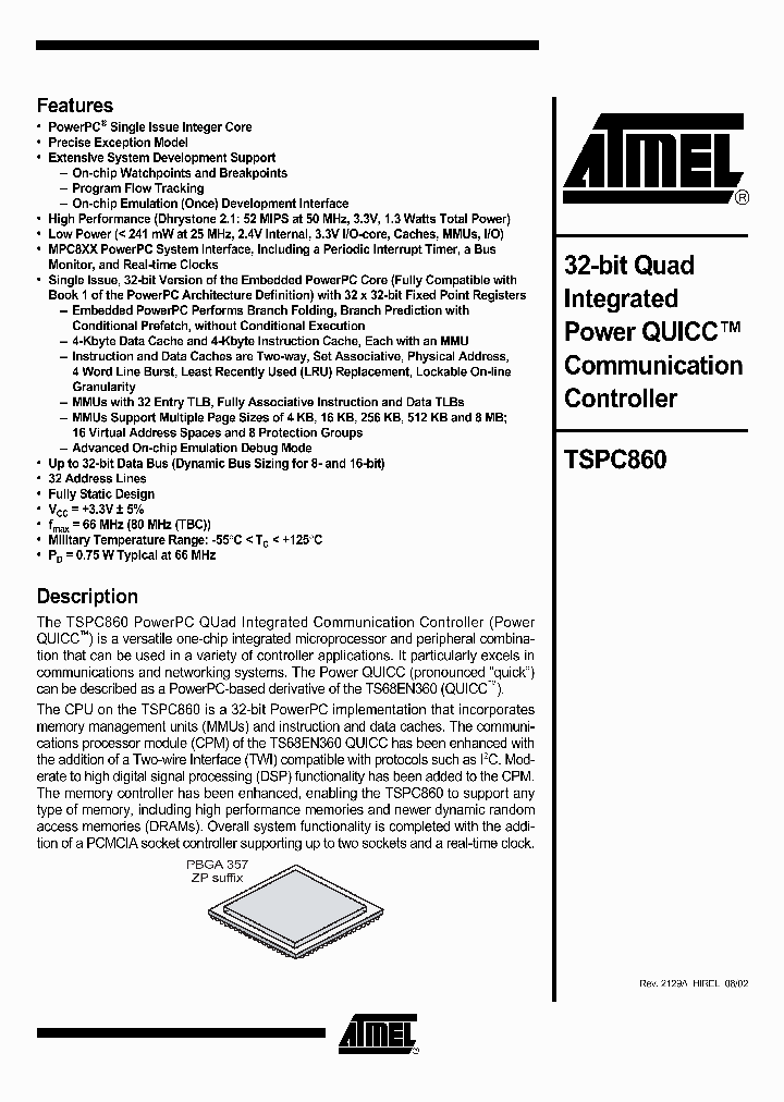 TSPC860NBSP_284636.PDF Datasheet