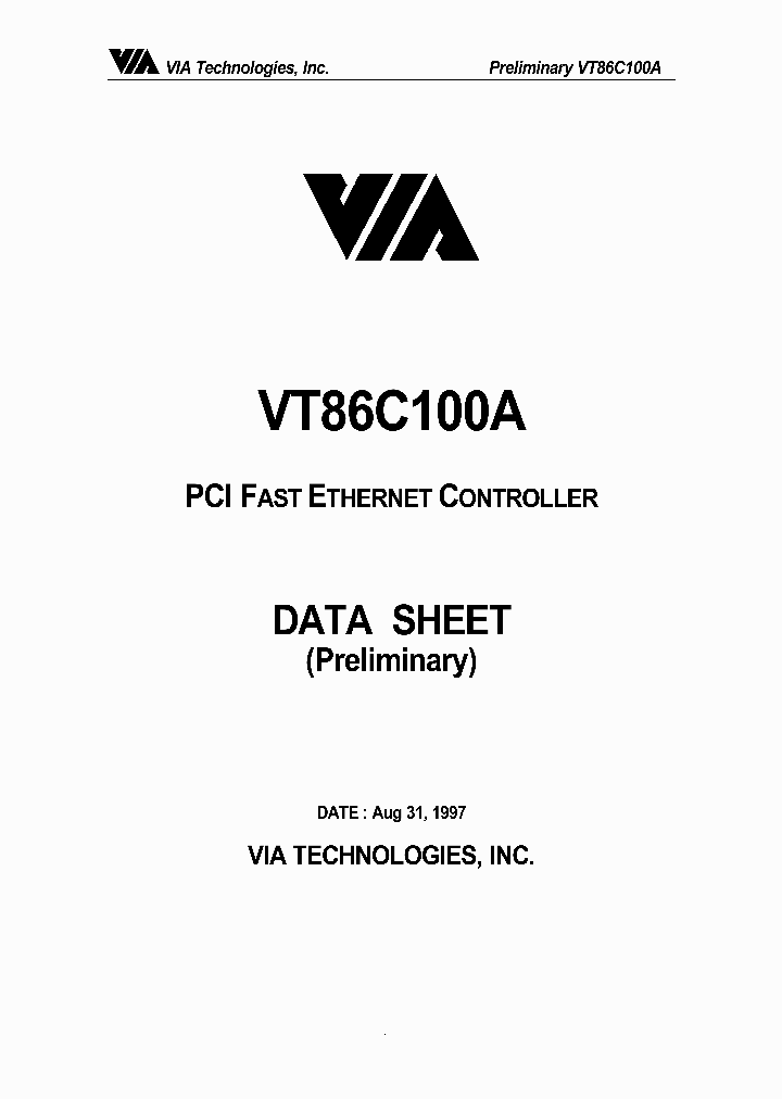 VT86C100A_281103.PDF Datasheet