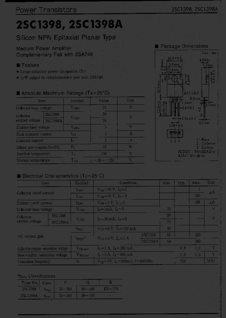 2SC1398_249750.PDF Datasheet