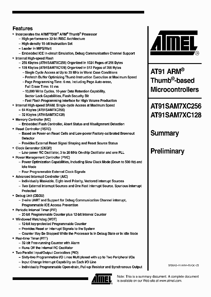 AT91SAM7XC128_253464.PDF Datasheet