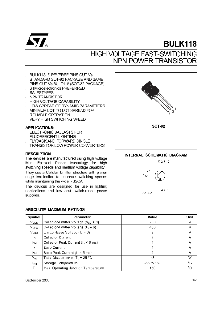 BULK118_232701.PDF Datasheet