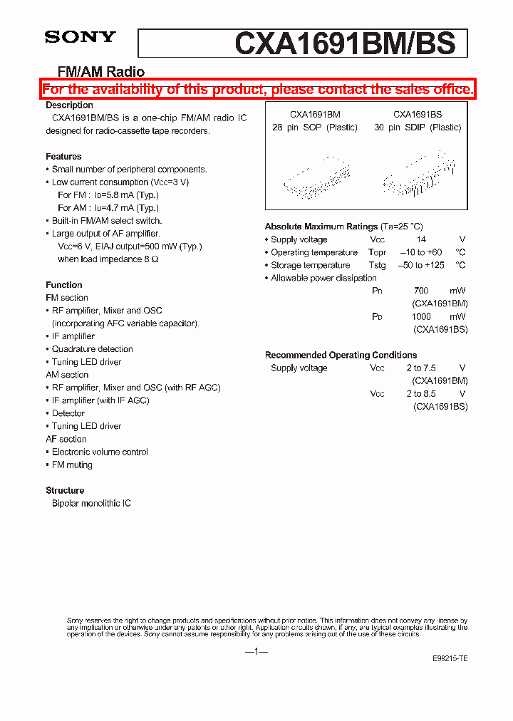 CXA1691BM_245957.PDF Datasheet