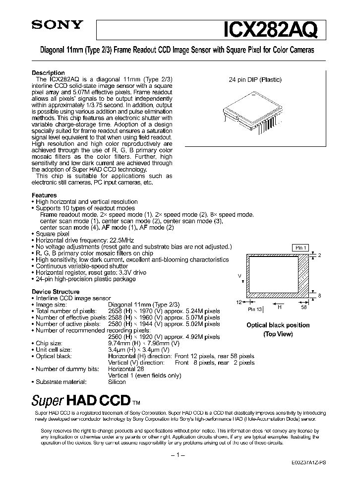 ICX282AQ_226400.PDF Datasheet