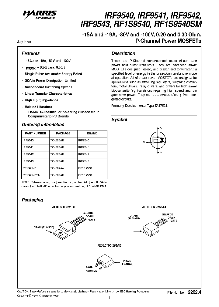 IRF9541_249816.PDF Datasheet