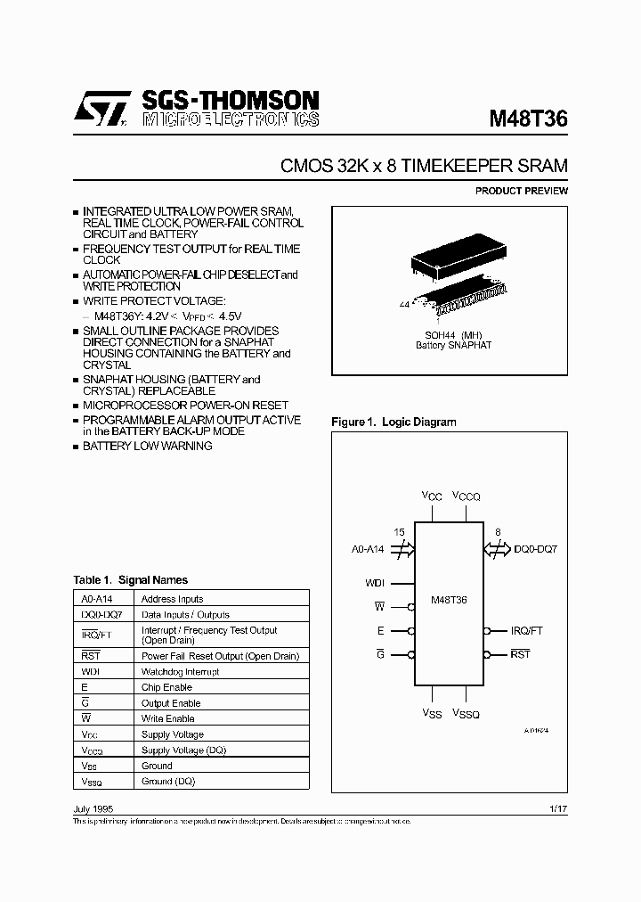 M48T36Y-70MH1_234520.PDF Datasheet