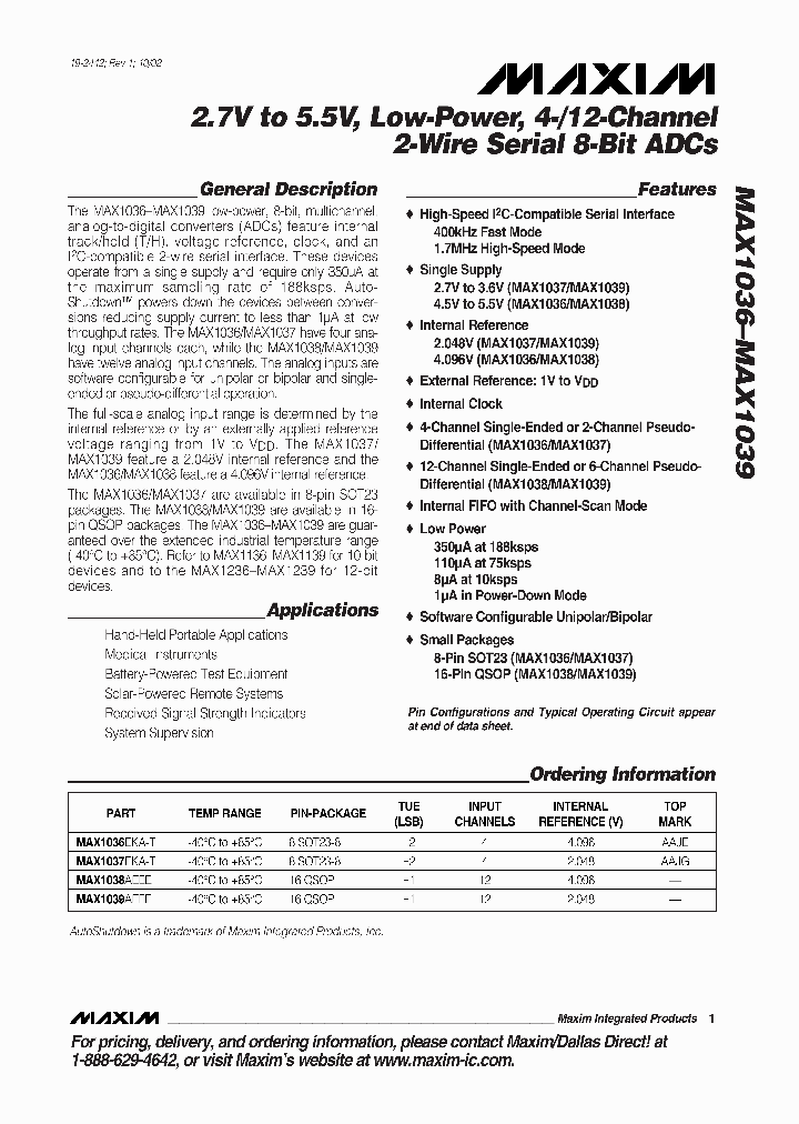 MAX1036-BMAX1039_232828.PDF Datasheet