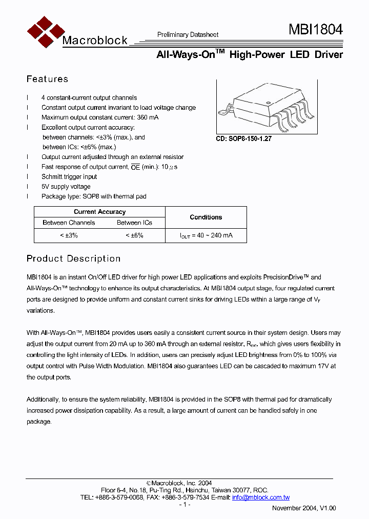 MBI1804_250888.PDF Datasheet