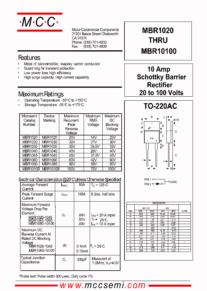 MBR1040_261192.PDF Datasheet