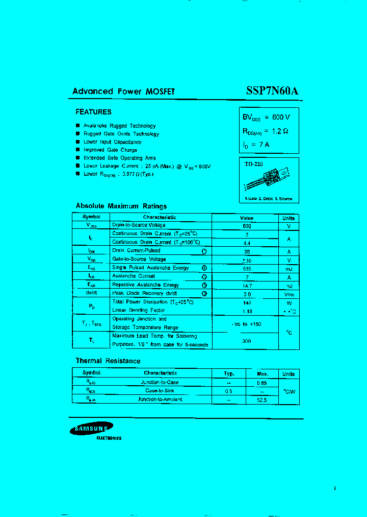 SSP7N60A_237187.PDF Datasheet