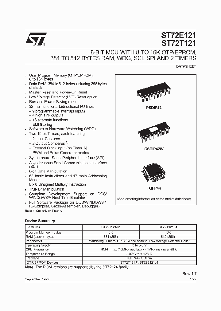 ST72E121_234897.PDF Datasheet