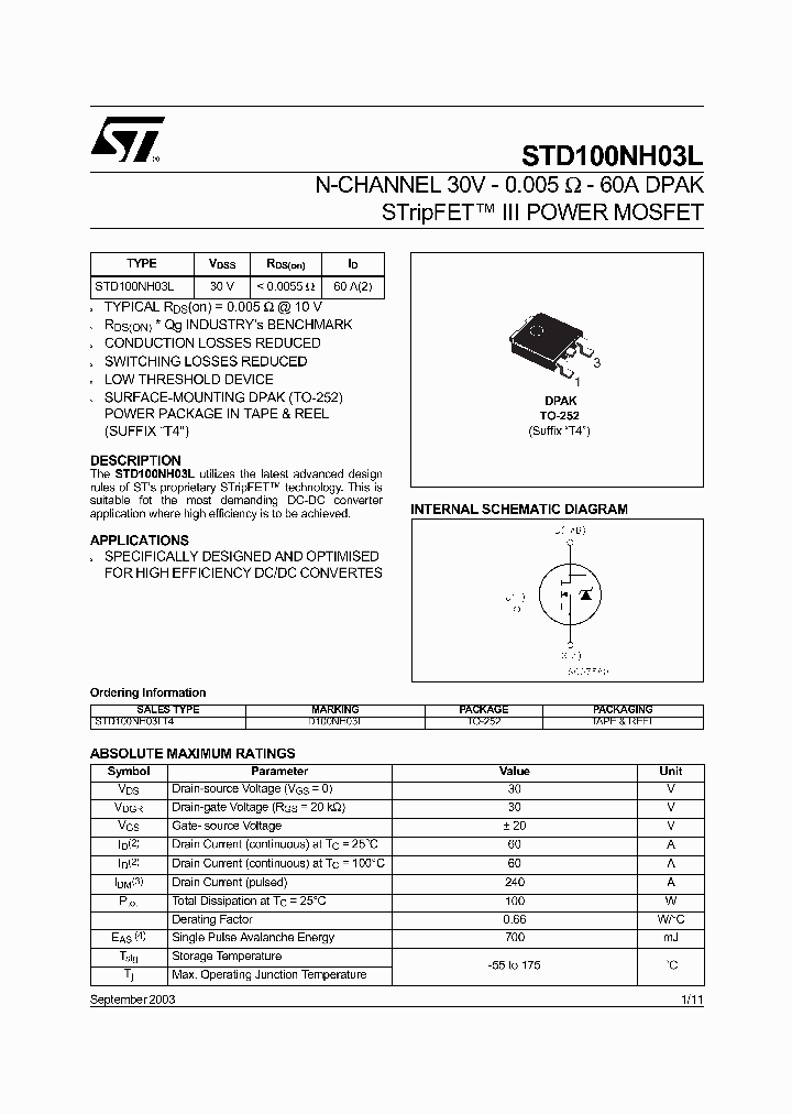 STD100NH03L_240240.PDF Datasheet