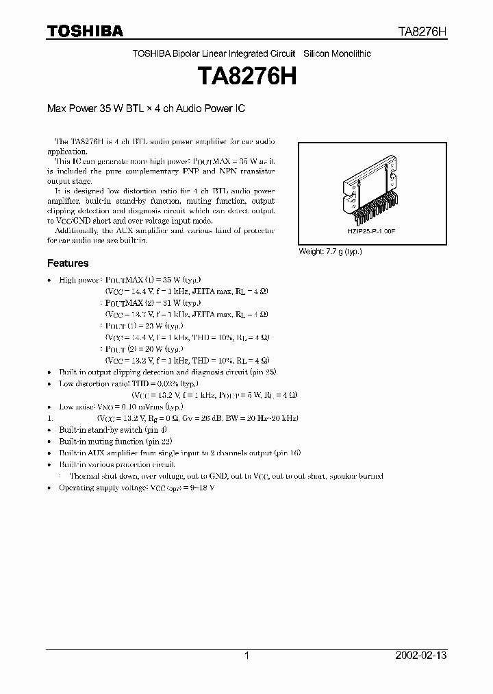 TA8276H_215550.PDF Datasheet