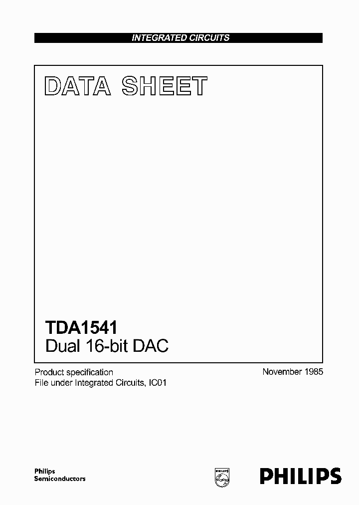 TDA1541_254357.PDF Datasheet