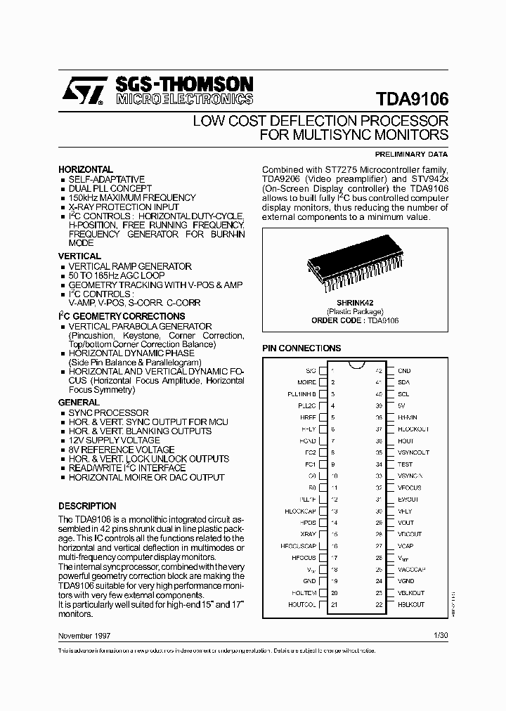 TDA9106_204354.PDF Datasheet