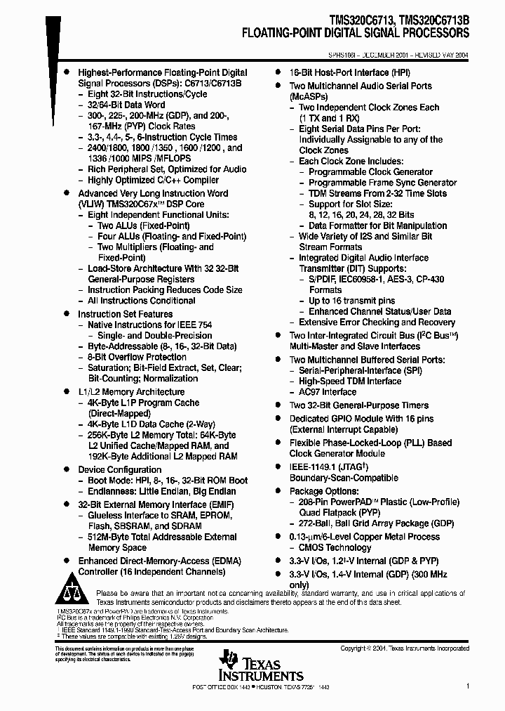 TMS320C6713_245850.PDF Datasheet