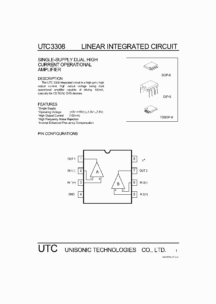 UTC3308_223515.PDF Datasheet