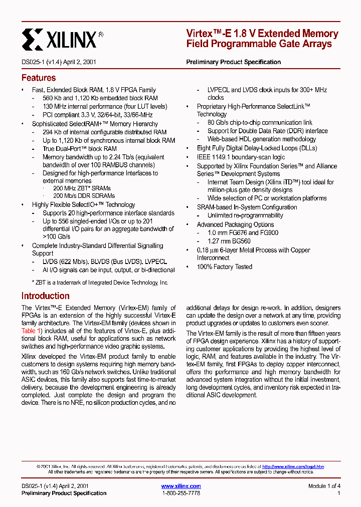 XCV405E-8BG560C_250655.PDF Datasheet