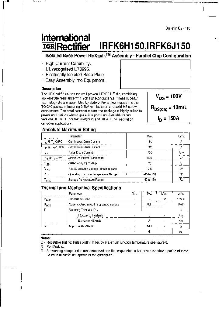 IRFK6J150_156697.PDF Datasheet