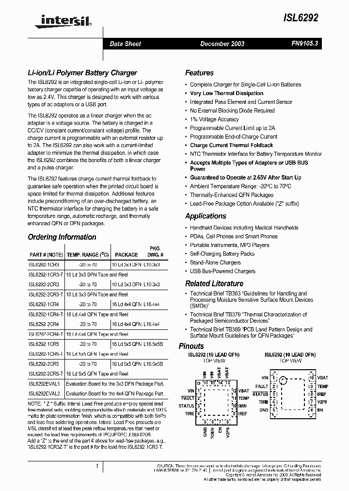 ISL6292-2C_199006.PDF Datasheet