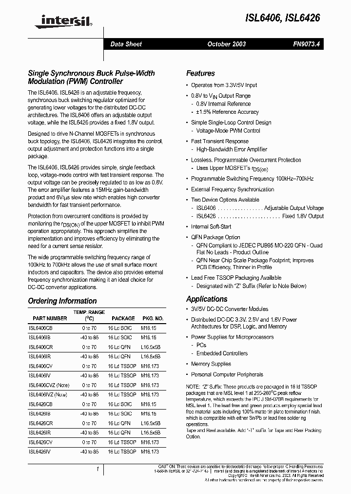 ISL6406_174427.PDF Datasheet