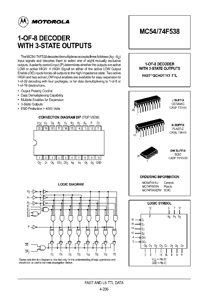 MC74F538DW_224292.PDF Datasheet