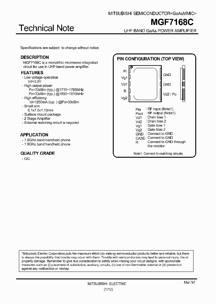 MGF7168C_214556.PDF Datasheet