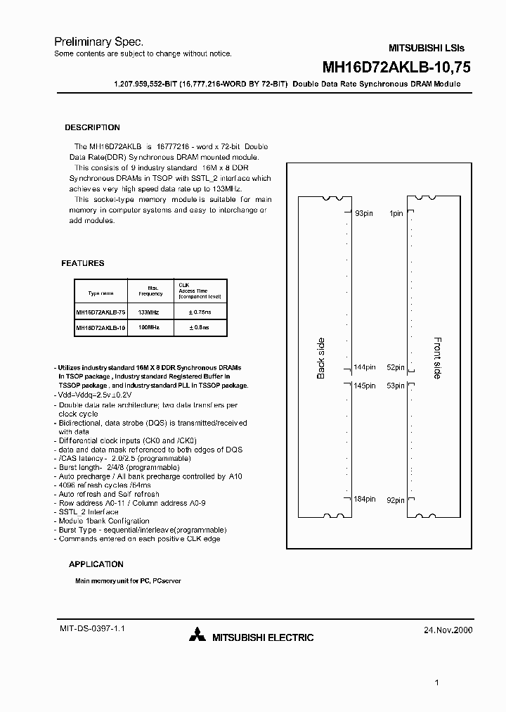 MH16D72AKLB-10_236899.PDF Datasheet