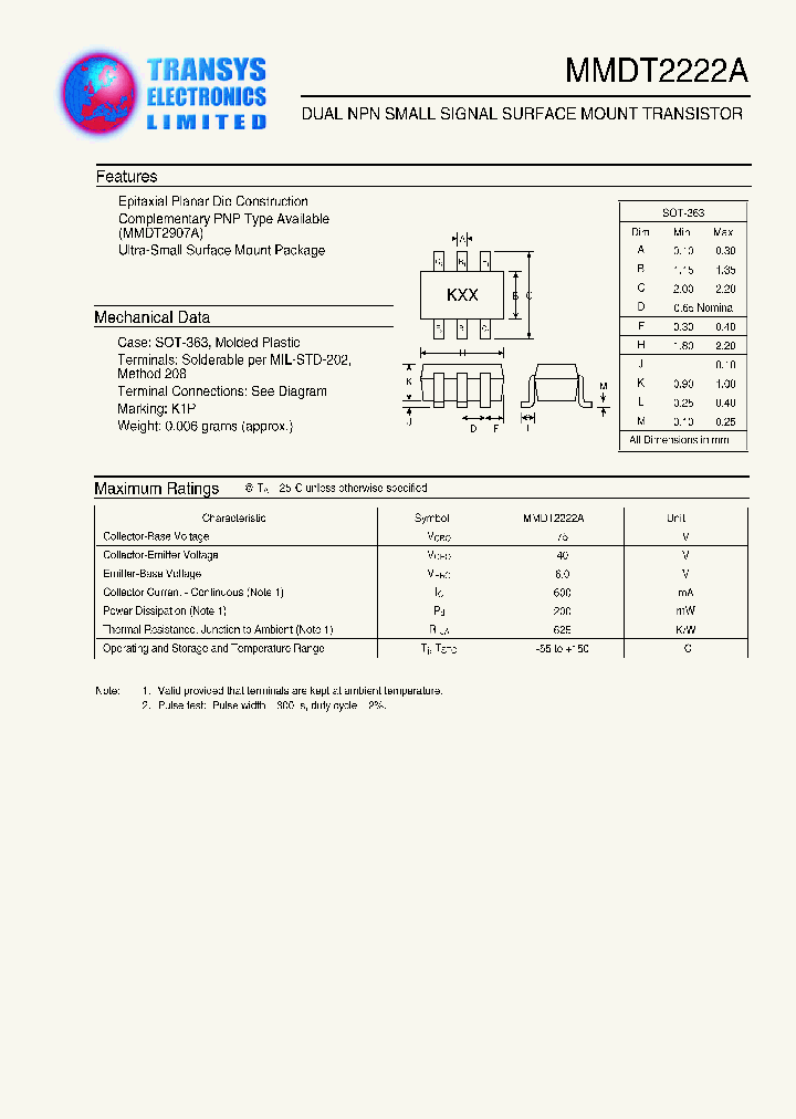 MMDT2222A_220551.PDF Datasheet