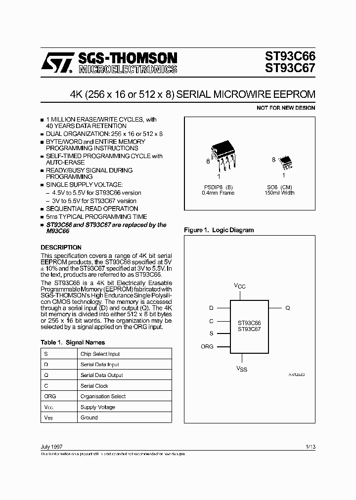 ST93C66_235759.PDF Datasheet