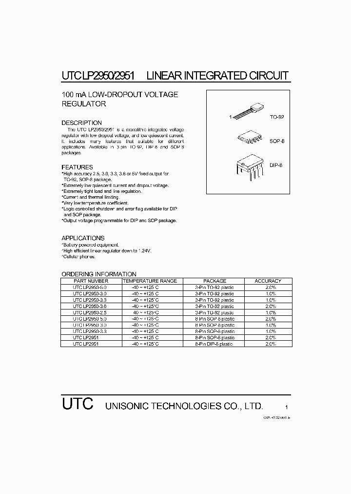 UTCLP2950_202134.PDF Datasheet