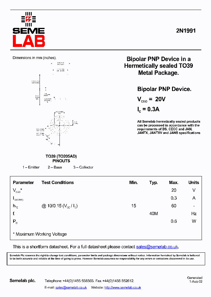 2N1991_326270.PDF Datasheet