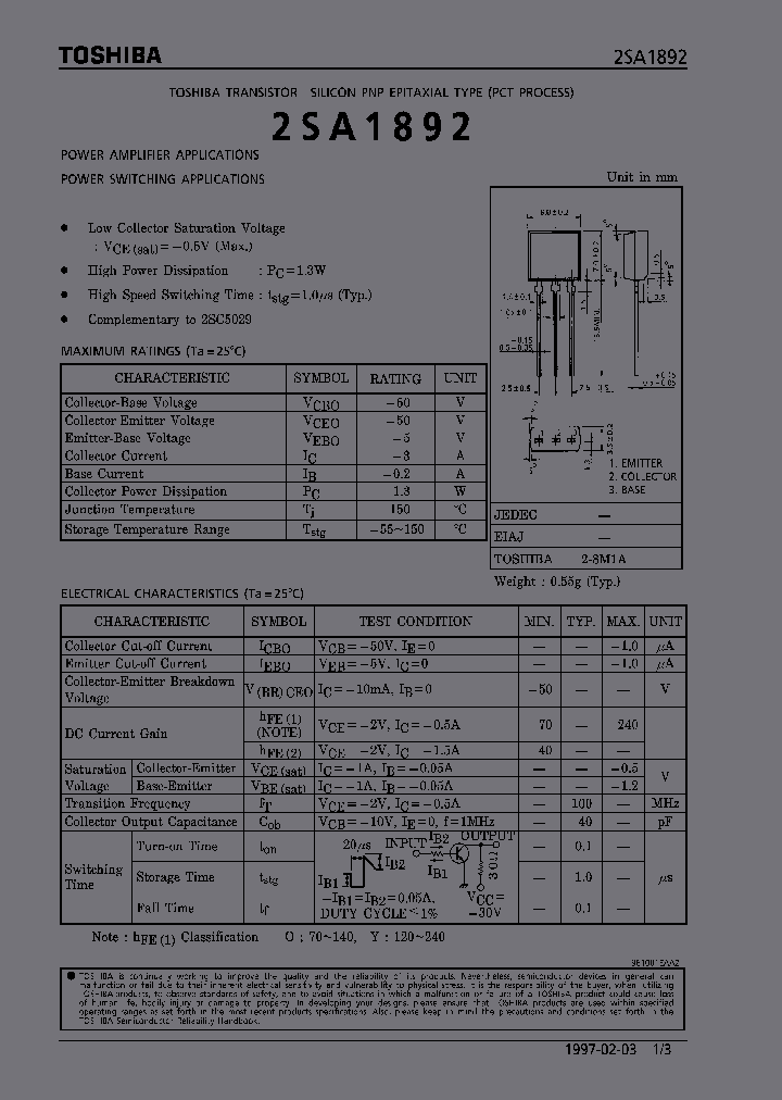 2SA1892_311568.PDF Datasheet