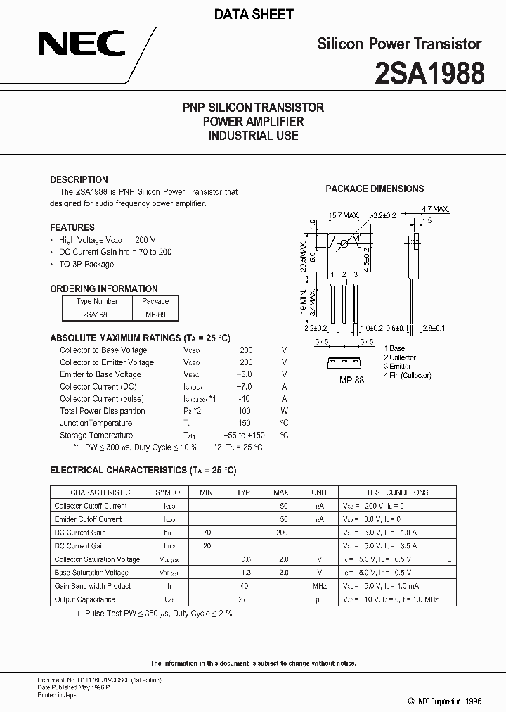 2SA1988_325744.PDF Datasheet