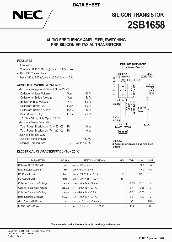 2SB1658_316254.PDF Datasheet