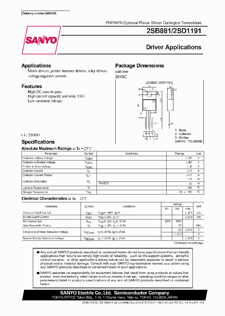 2SD1191_326971.PDF Datasheet