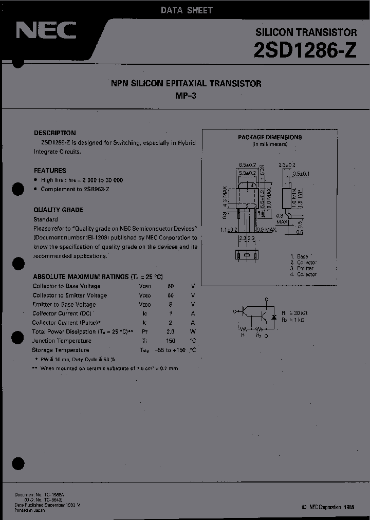 2SD1286_309131.PDF Datasheet