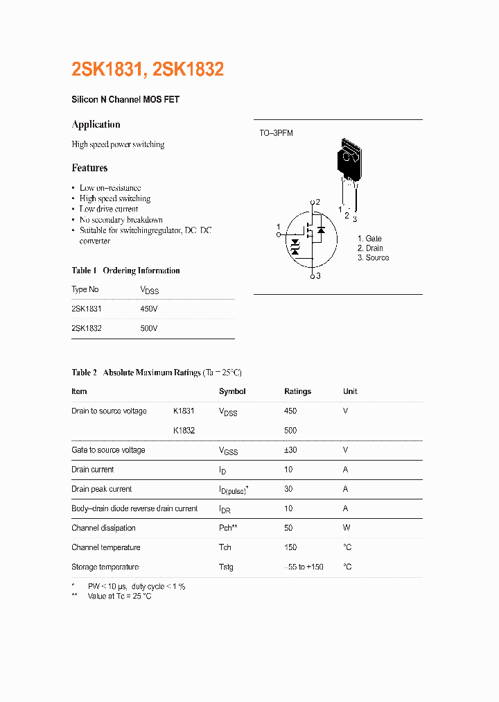 2SK1831_306411.PDF Datasheet