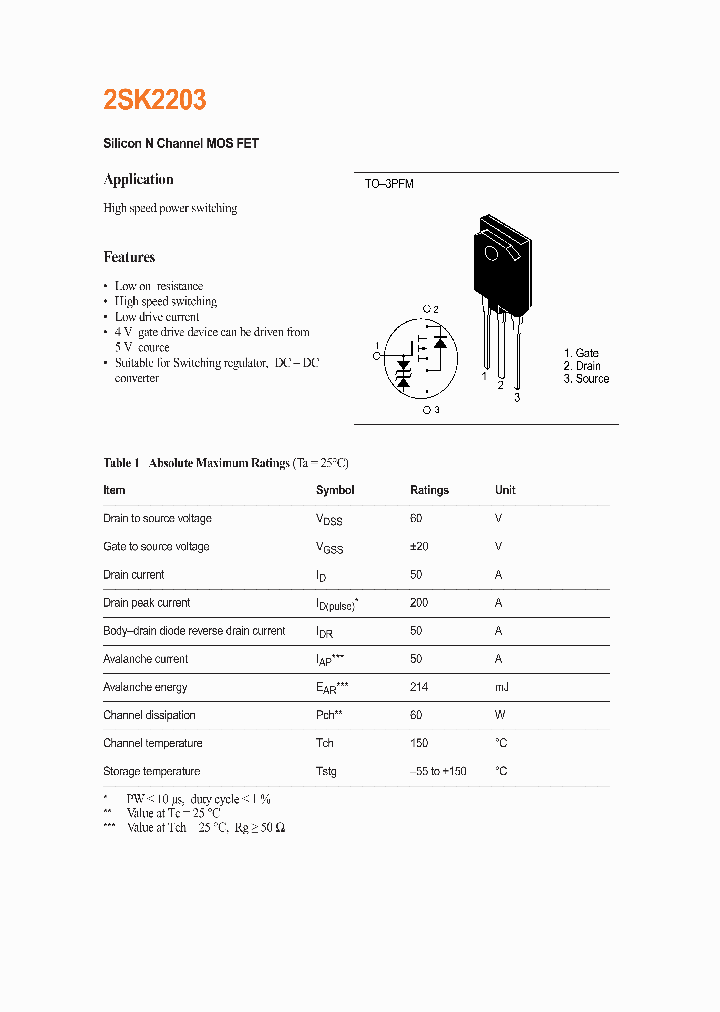 2SK2203_313640.PDF Datasheet