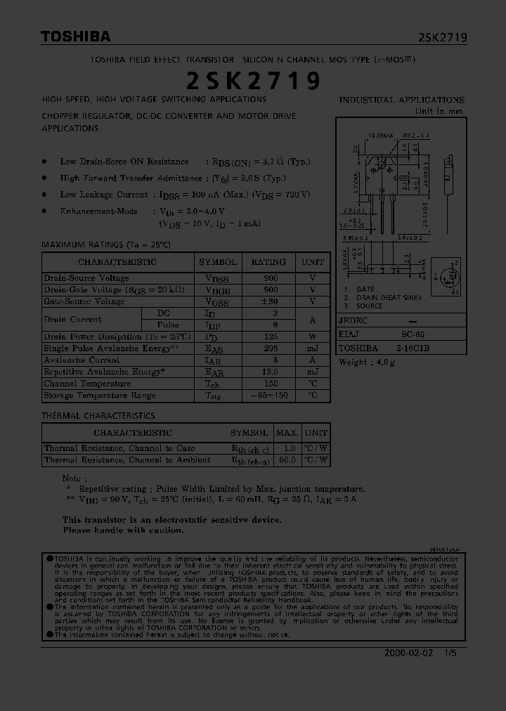 2SK2719_319240.PDF Datasheet