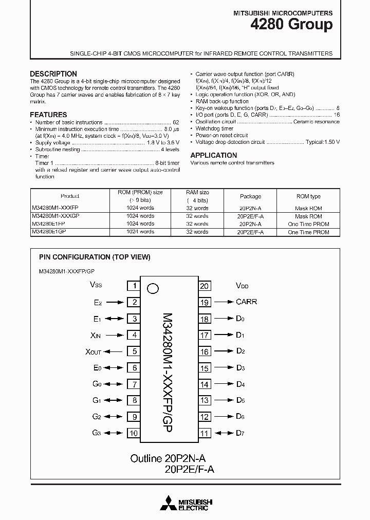 M34280E1FP_84761.PDF Datasheet