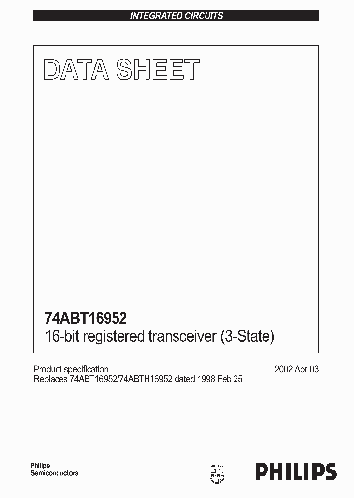 74ABT16952_322782.PDF Datasheet