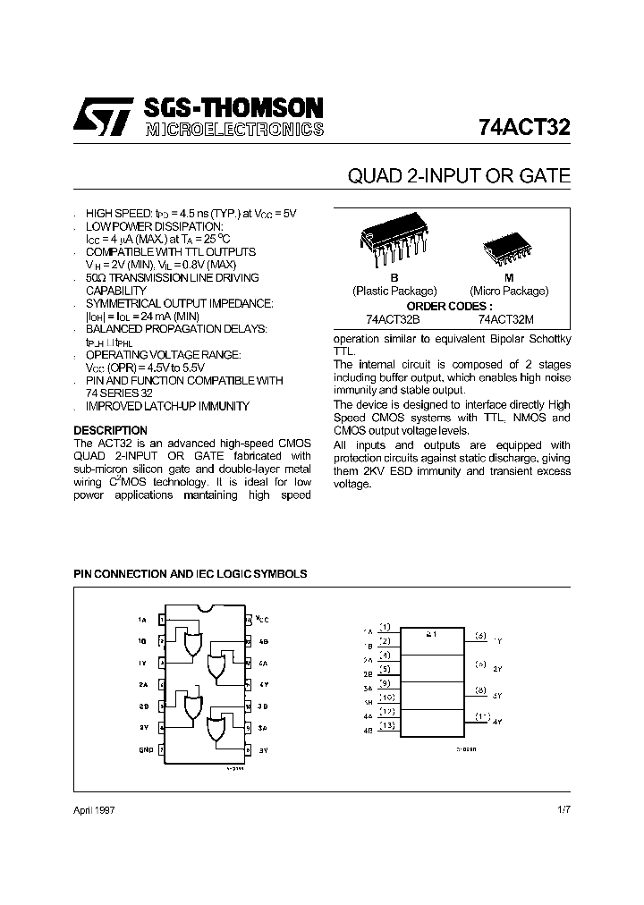 74ACT32B_310517.PDF Datasheet