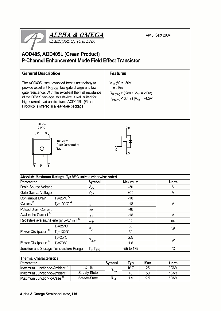 AOD405_336624.PDF Datasheet