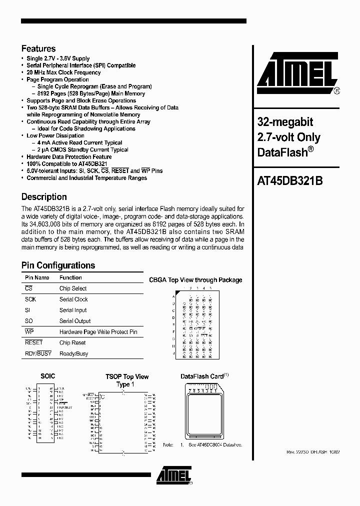 AT45DB321B_22199.PDF Datasheet