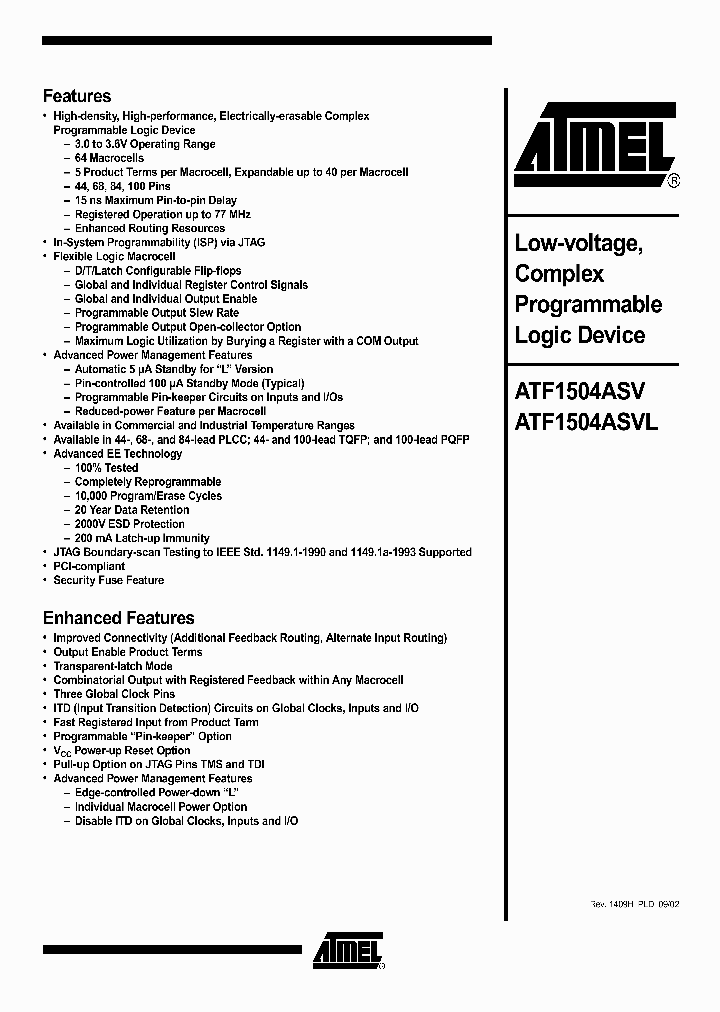 ATF1504ASV_318559.PDF Datasheet