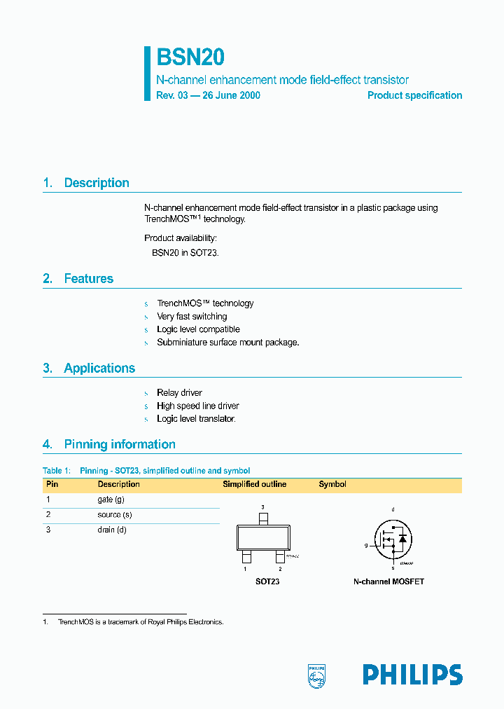 BSN20_359926.PDF Datasheet